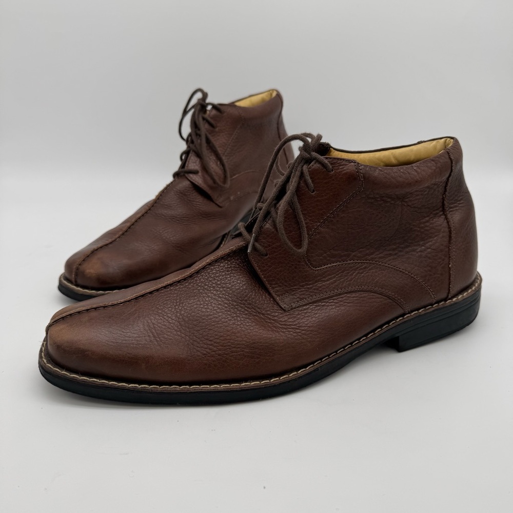 Sandro Brown Leather Lace Up Ankle Boot Size 13 D